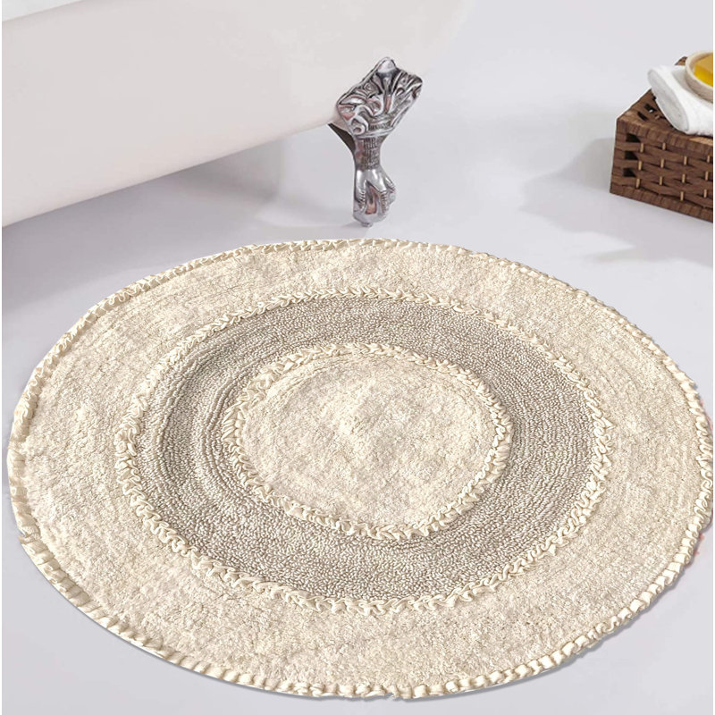 Gracie Oaks Radiant Bath Rug 22 Inch Round Natural Wayfair.ca